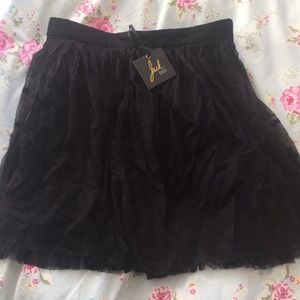 Jack by BB Dakota Black Lace mini skirt